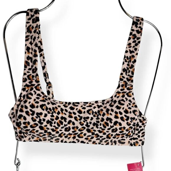Xhilaration  Leopard  Print Swimsuit Top XS Jrs. - Picture 1 of 3